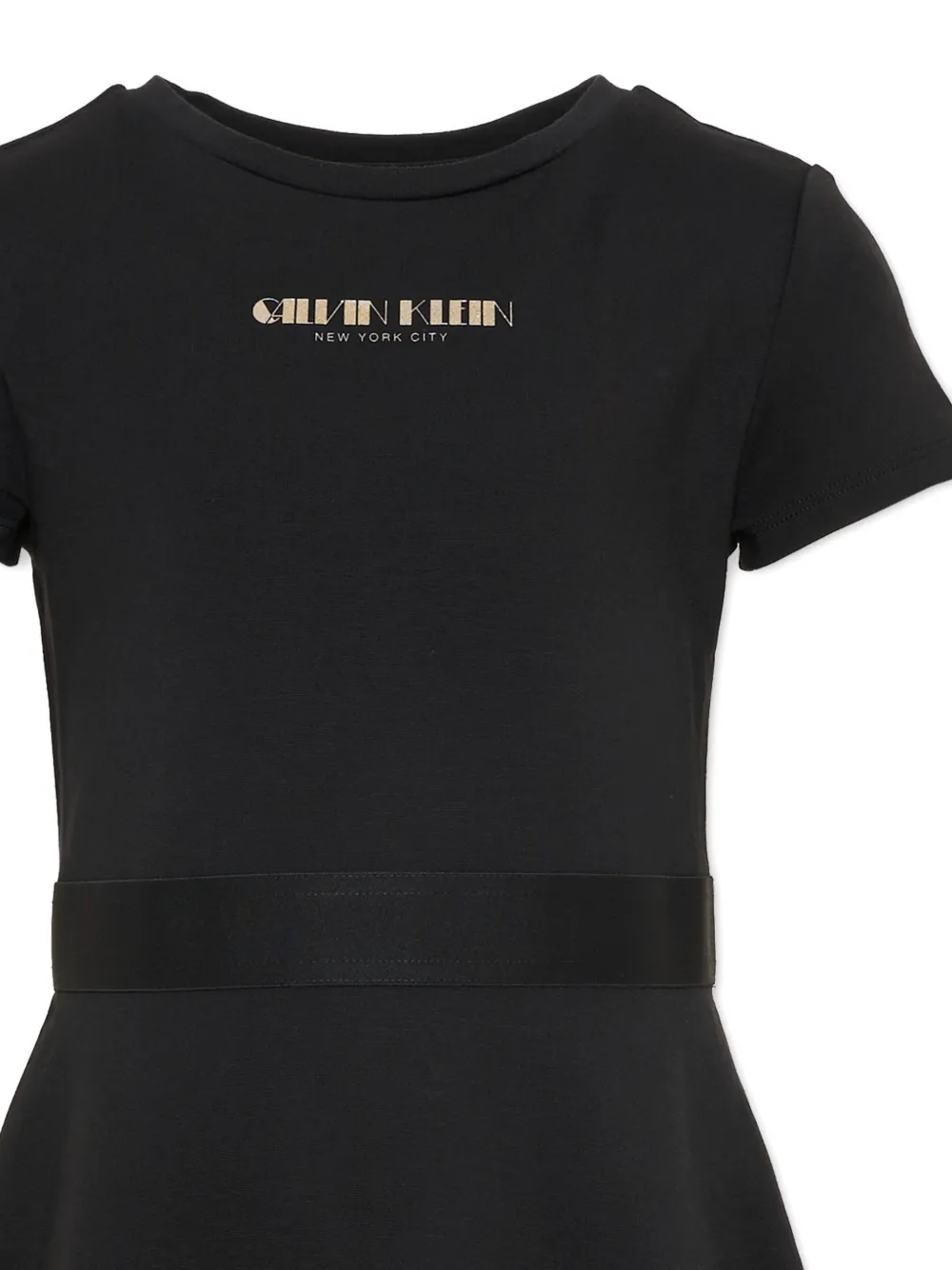 Calvin Klein Kids Jurk met tonale band Zwart