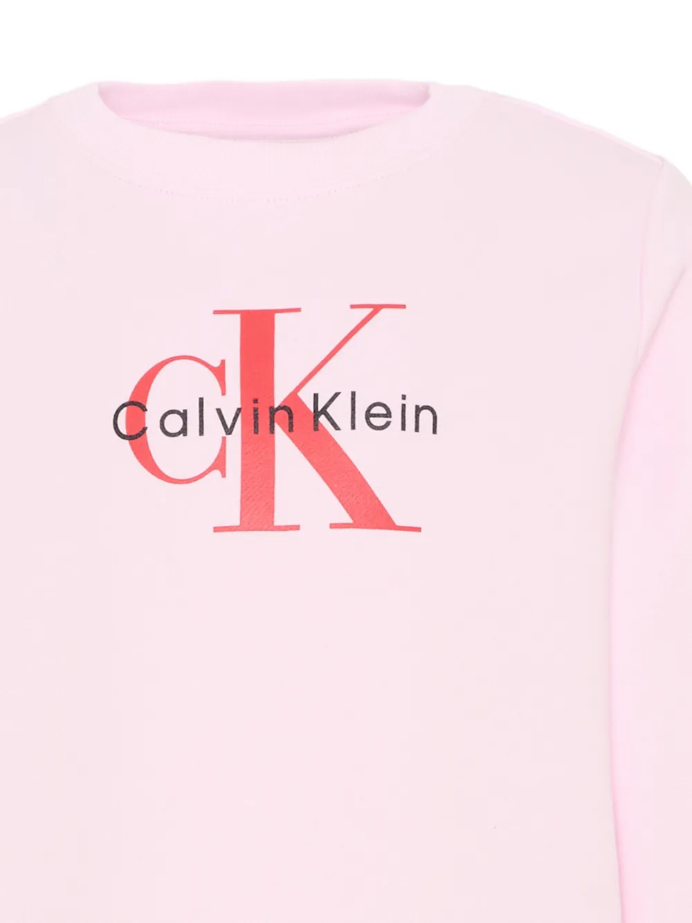  Calvin Klein Kids Logo Crew-neck Sweatshirt - Pink 