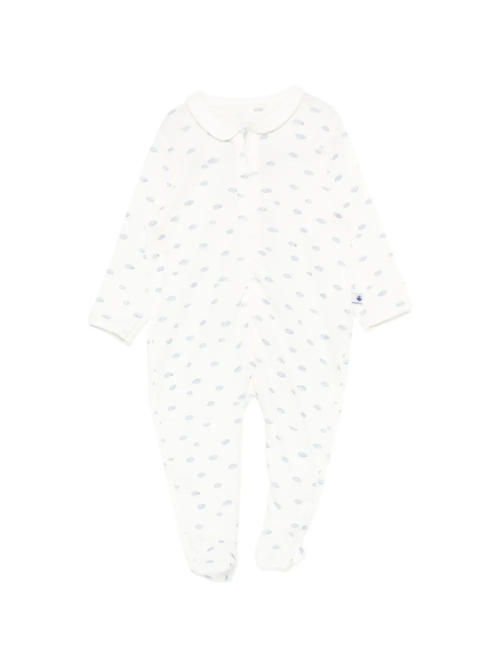 Petit Bateau Peter Pan-collar printed pajama - Bianco