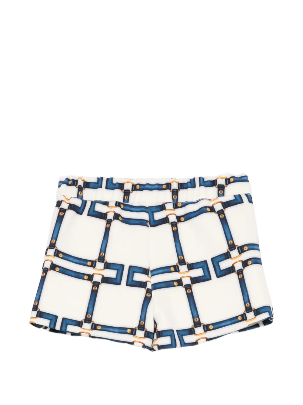  Elisabetta Franchi La Mia Bambina Patterned Shorts - White 