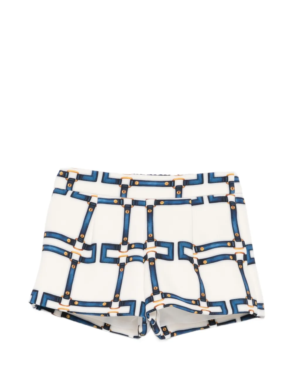 Elisabetta Franchi La Mia Bambina Shorts a fantasia - Bianco