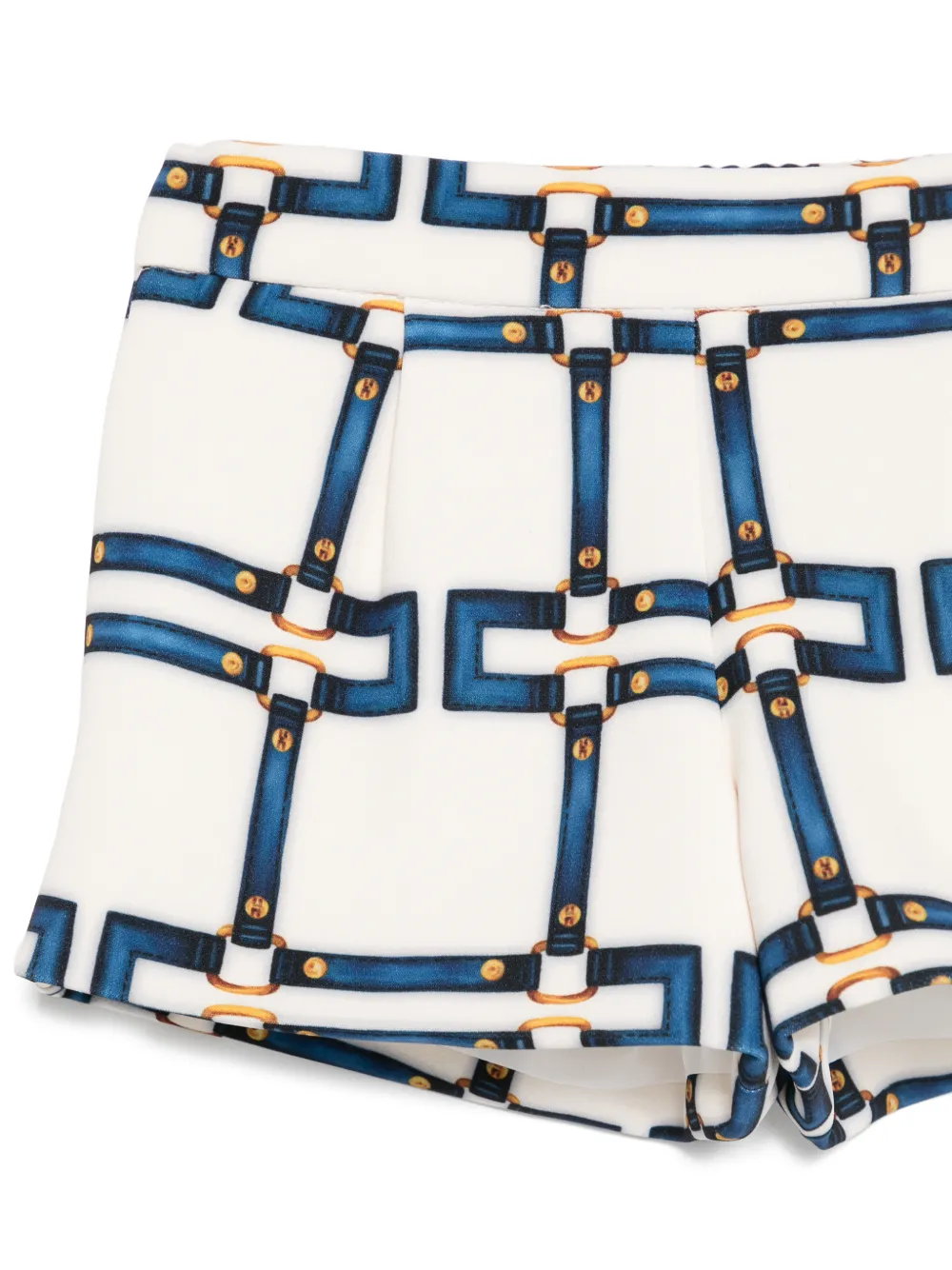  Elisabetta Franchi La Mia Bambina Patterned Shorts - White 