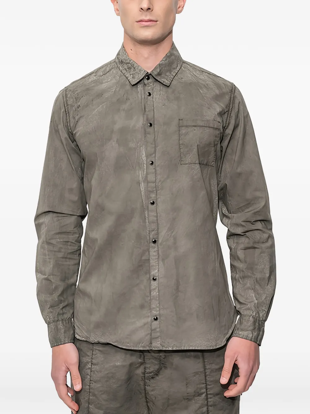 Md75 Chest-pocket Shirt In Gray