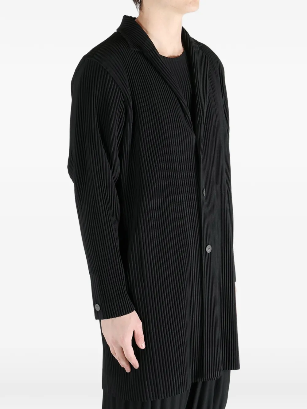 Pleated Buttoned Coat