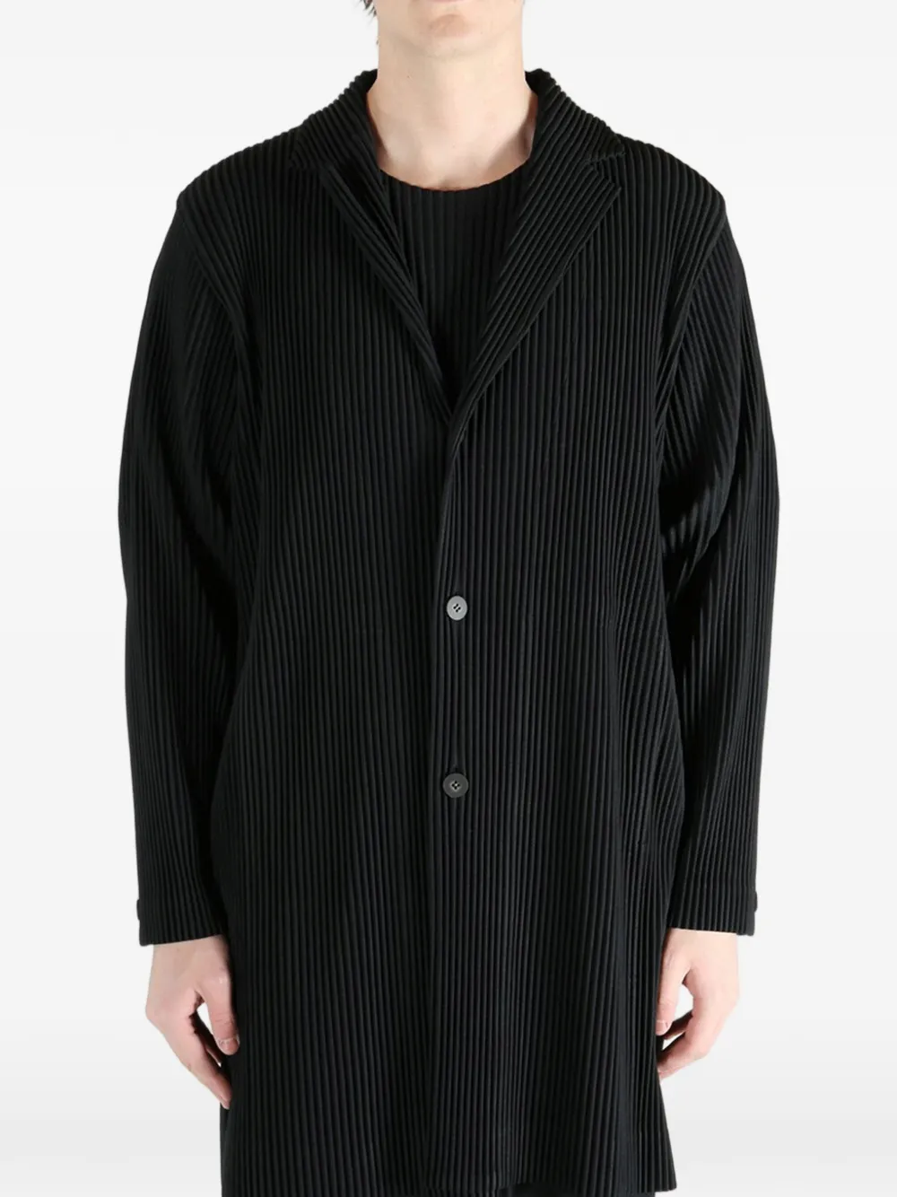Pleated Buttoned Coat