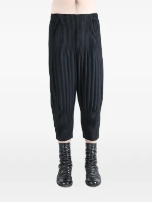 Homme Plissé Issey Miyake Pleated Trousers | ブラック | FARFETCH JP