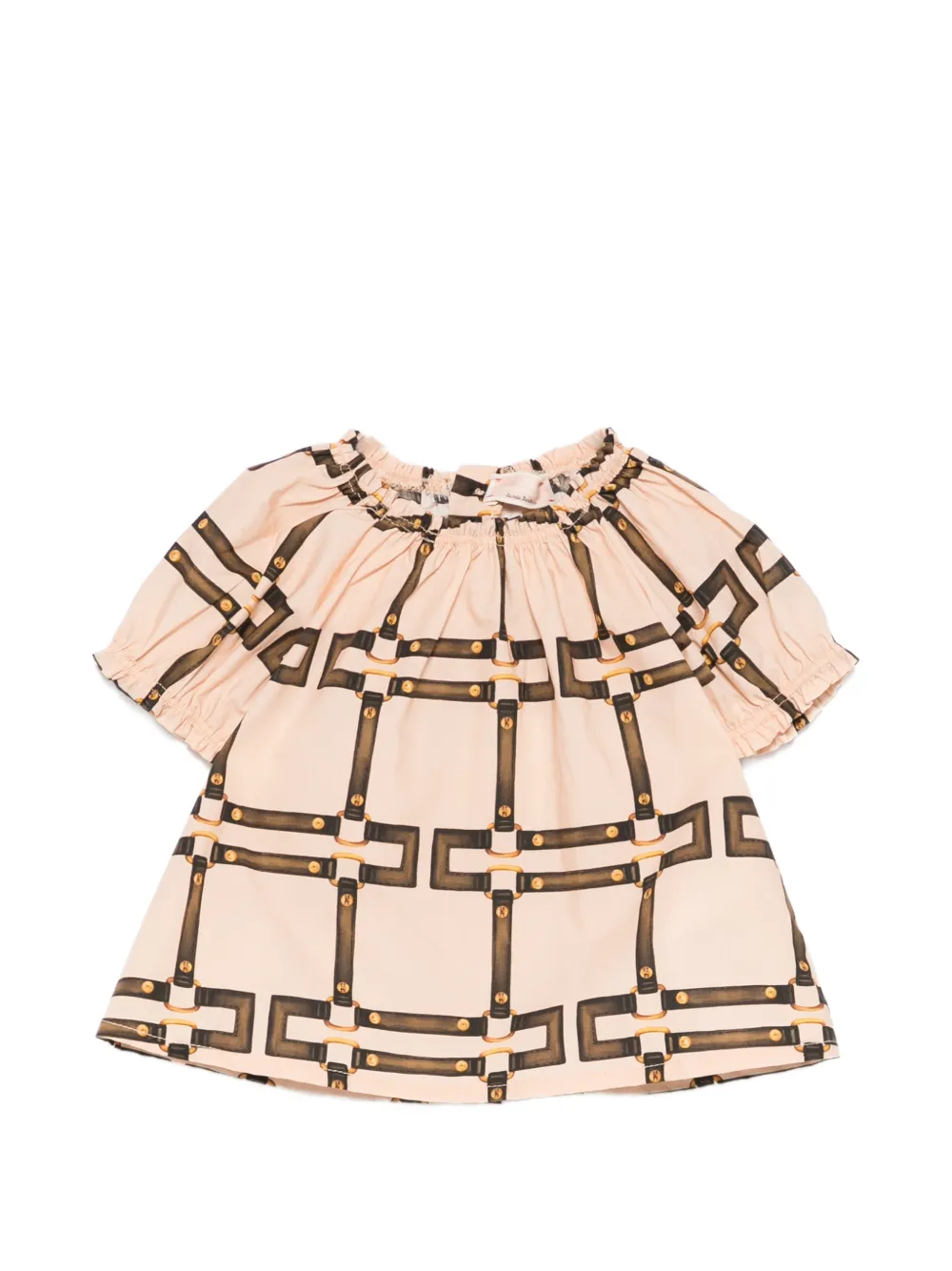 Elisabetta Franchi La Mia Bambina geometric-pattern blouse set - Rosa