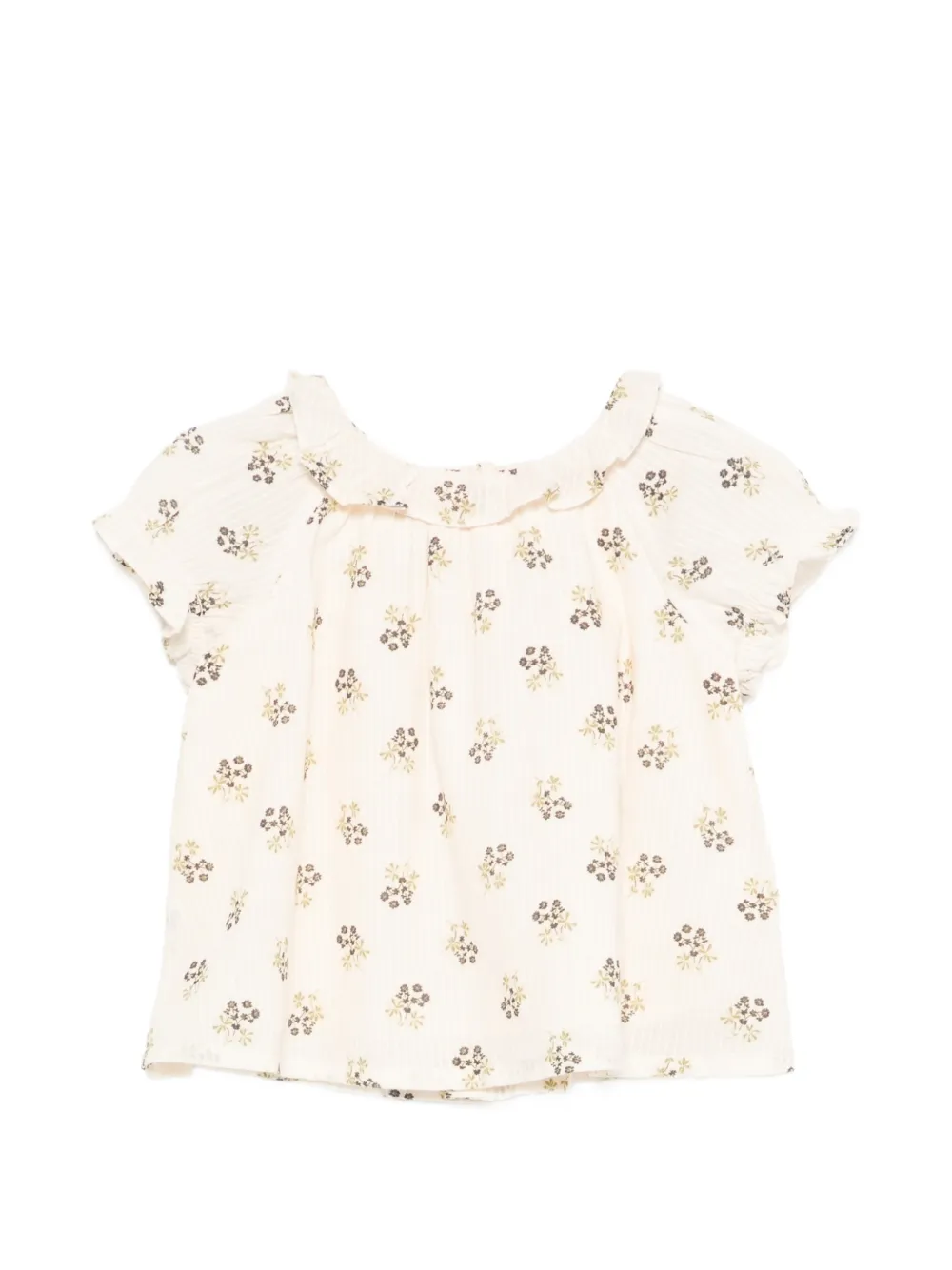 Bonpoint Lara floral-print ruffled top - Toni neutri