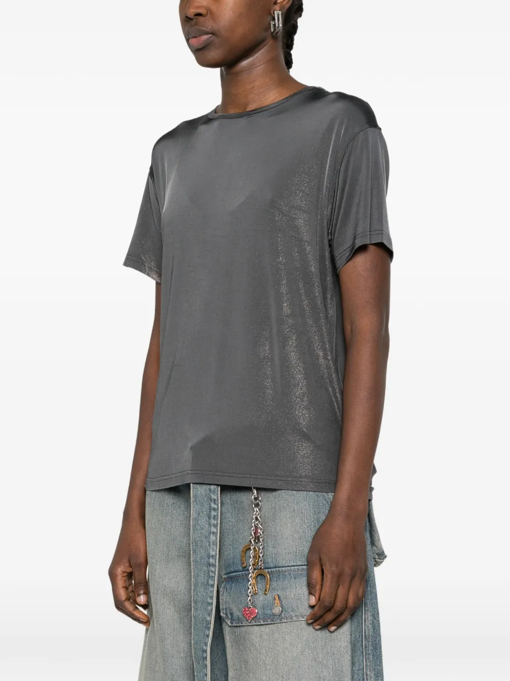 Diesel T-shirt met ronde hals Grijs