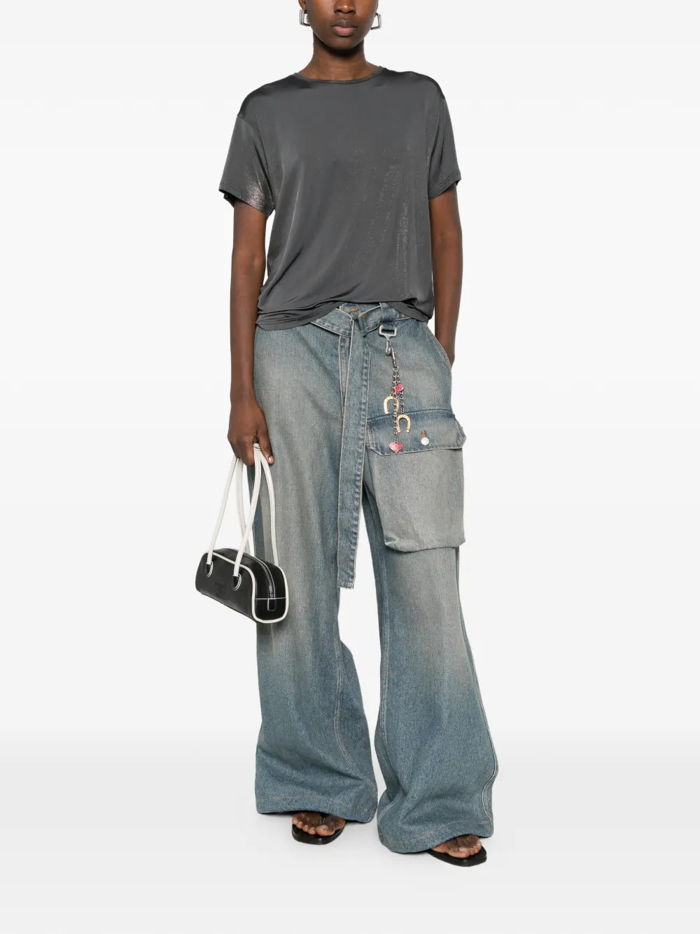 Diesel T-shirt met ronde hals Grijs