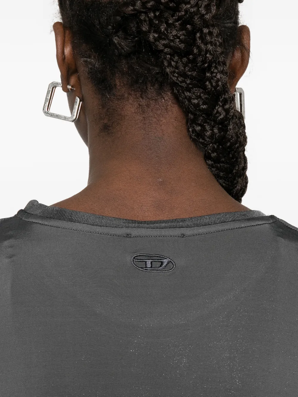 Diesel T-shirt met ronde hals Grijs