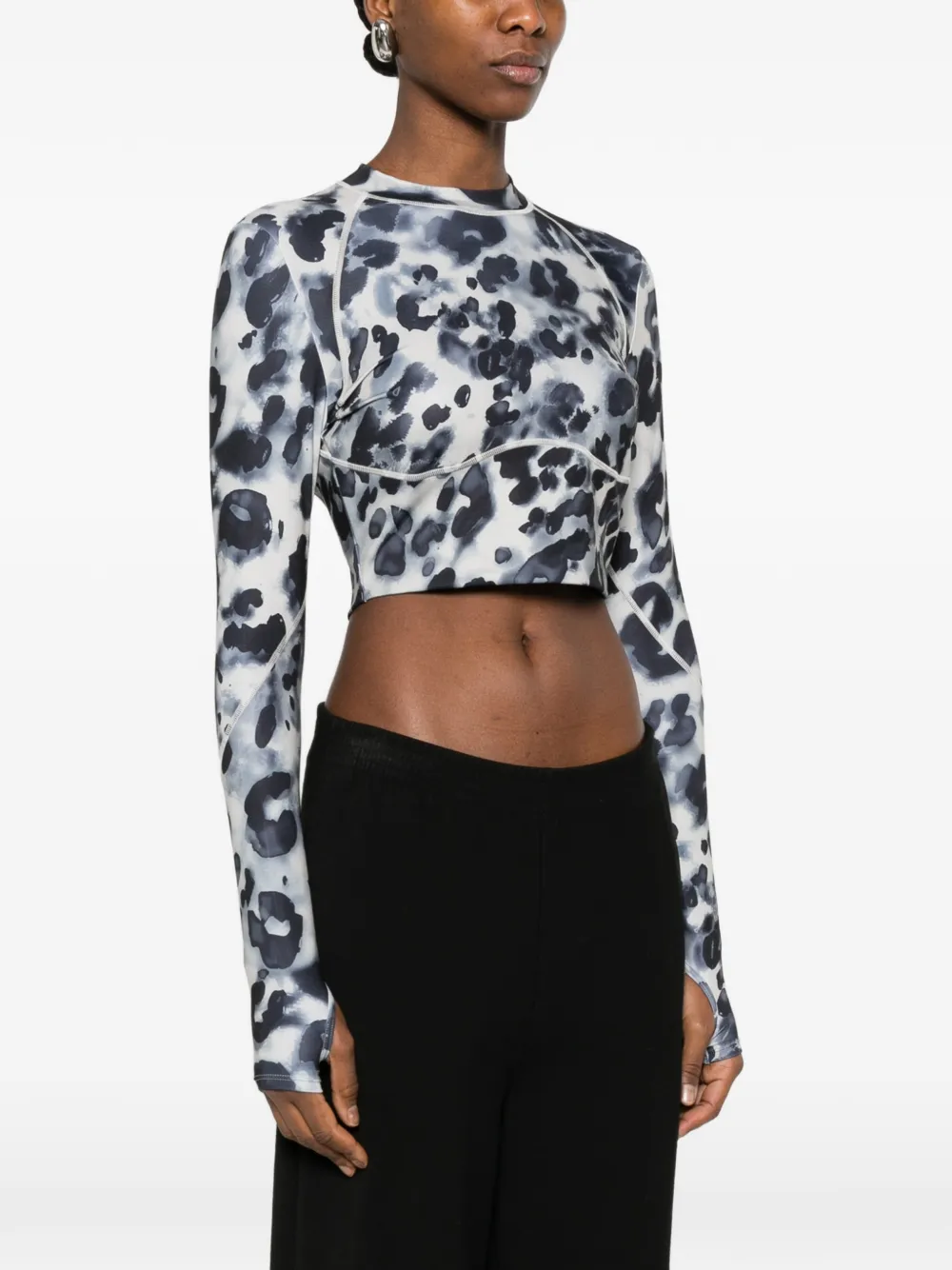 adidas by Stella McCartney Top met dierenpatroon Grijs