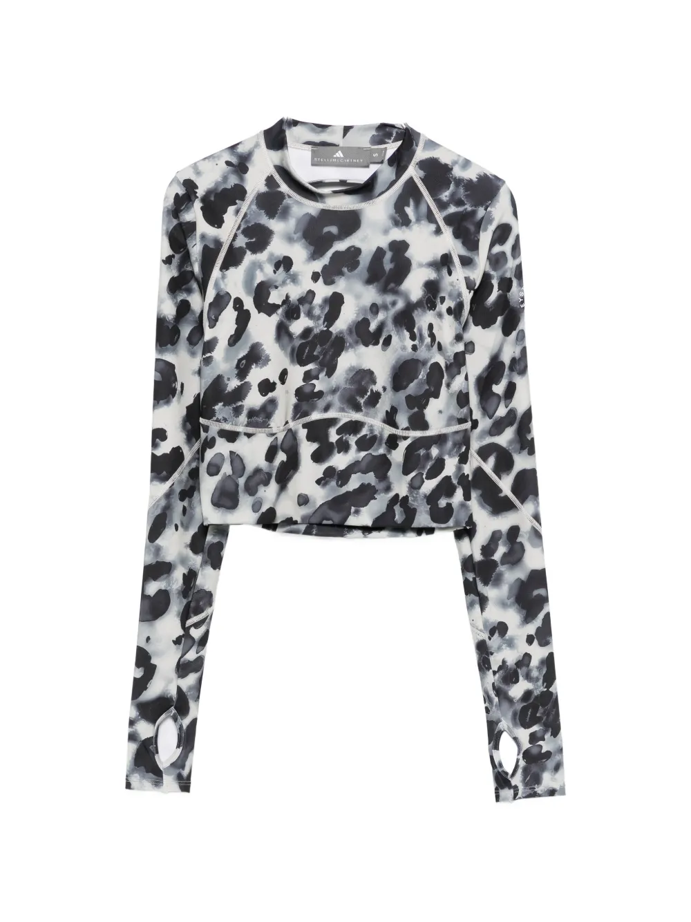 adidas by Stella McCartney animal-pattern compression top - Grigio