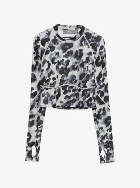 adidas by Stella McCartney Top con stampa animalier