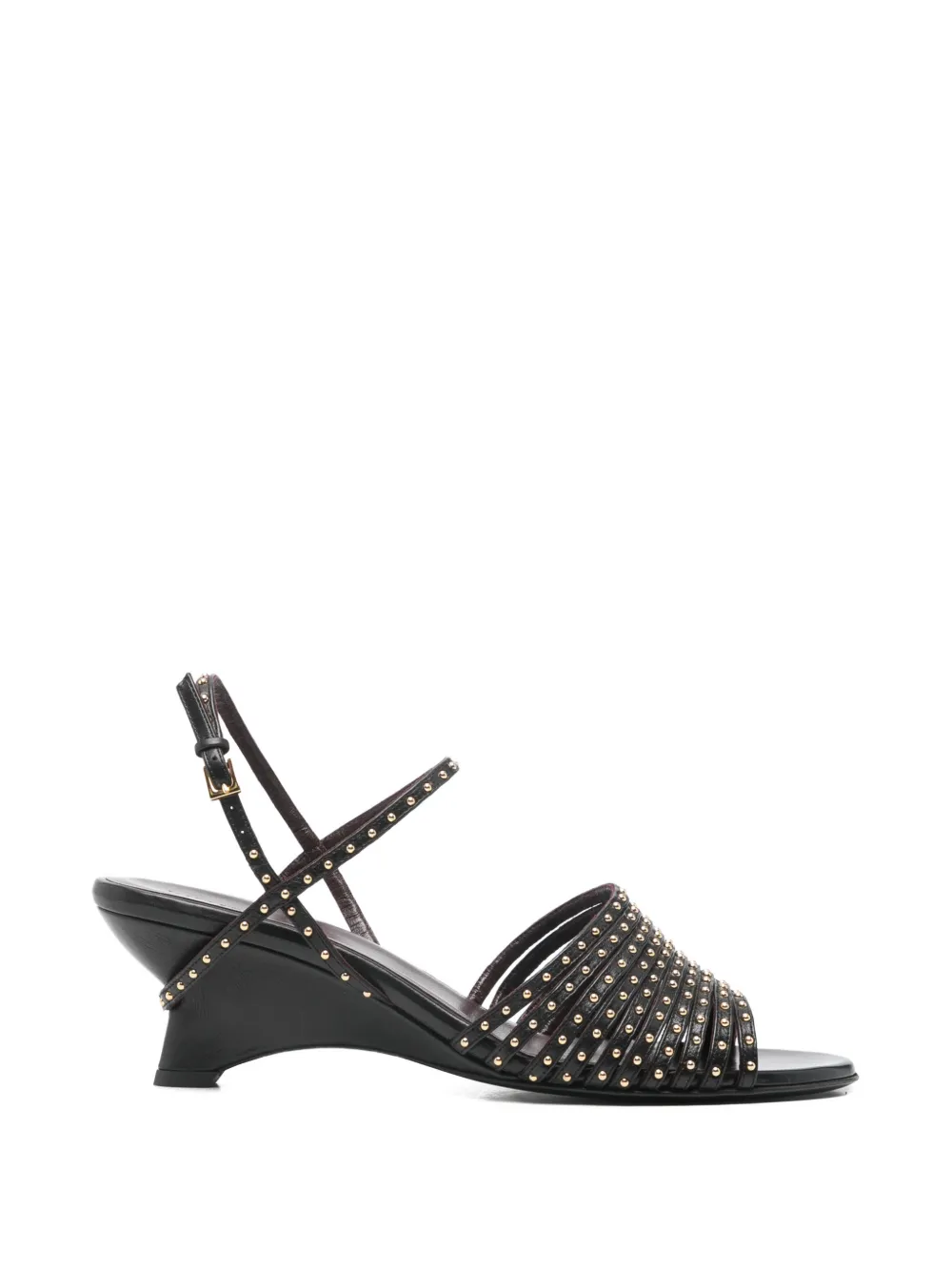 KHAITE studded strappy sandals Zwart