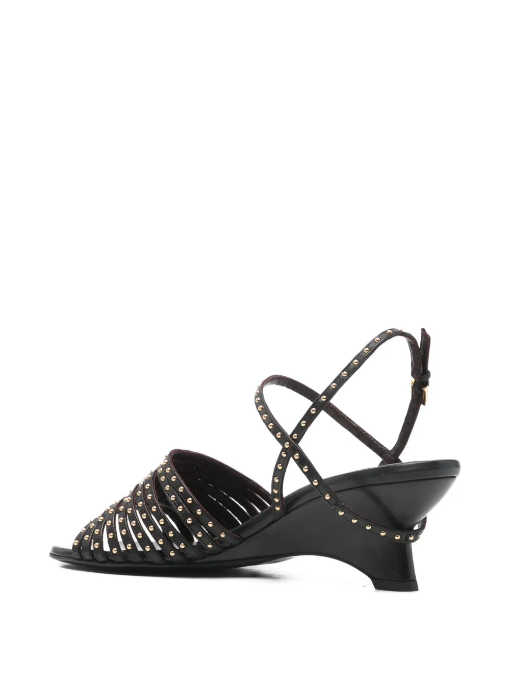 KHAITE studded strappy sandals Zwart