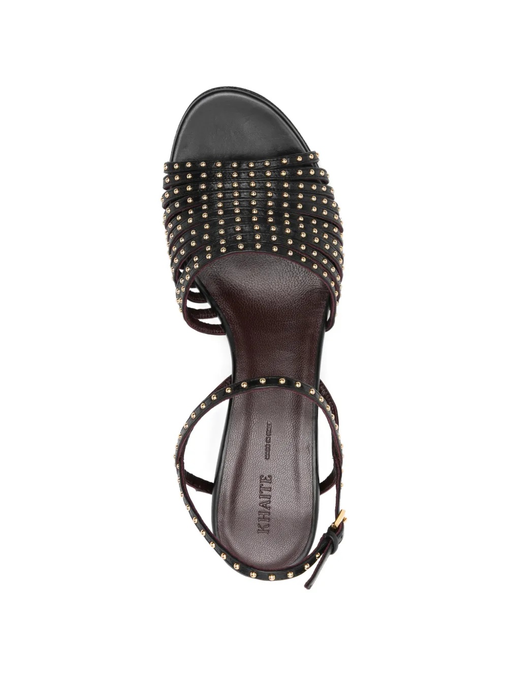 KHAITE studded strappy sandals Zwart