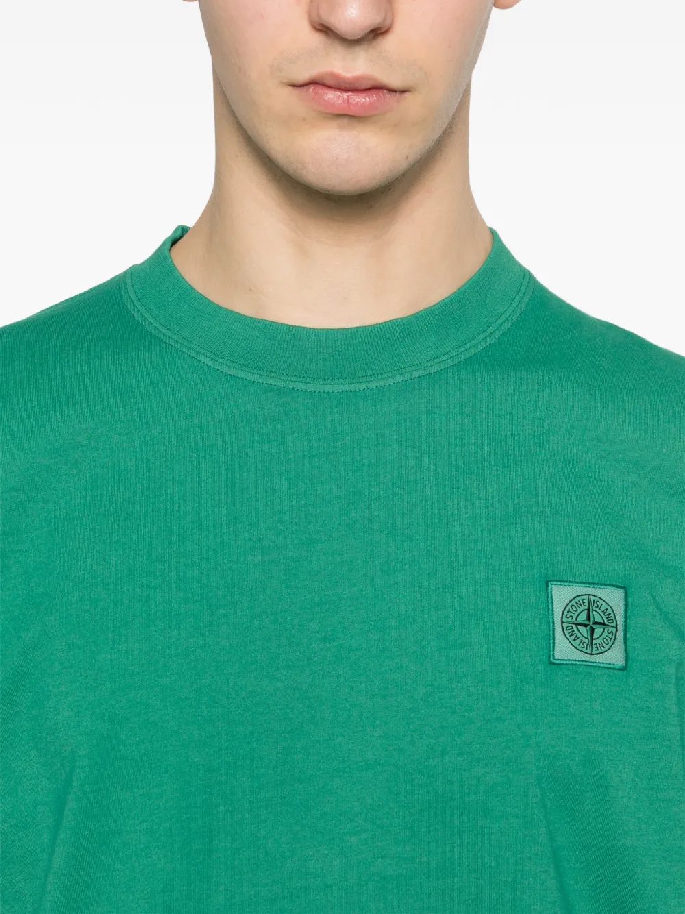 Stone Island 2100030 jersey T-shirt van biologisch katoen Groen