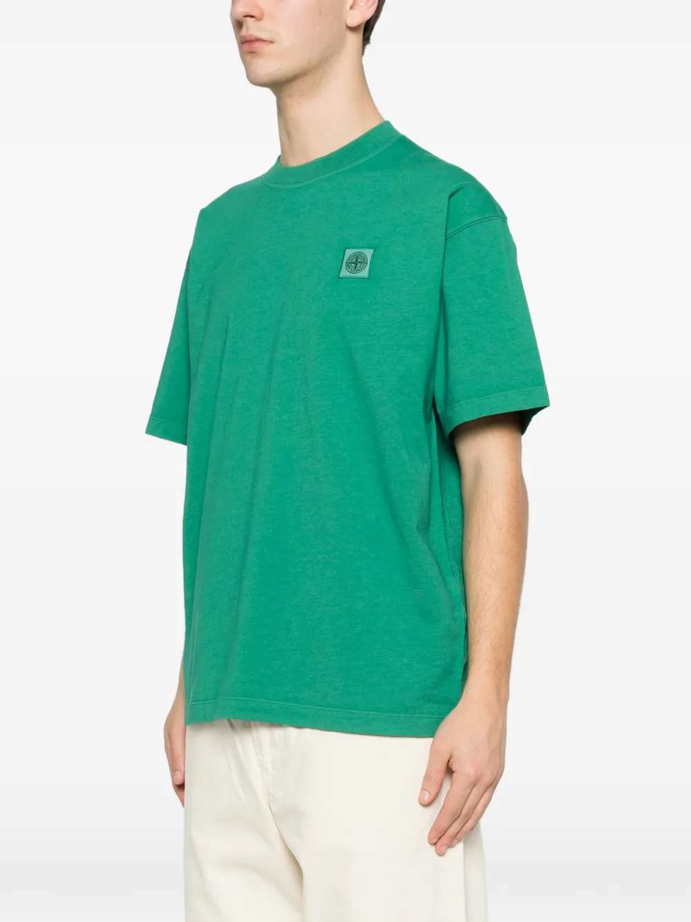 Stone Island 2100030 jersey T-shirt van biologisch katoen Groen