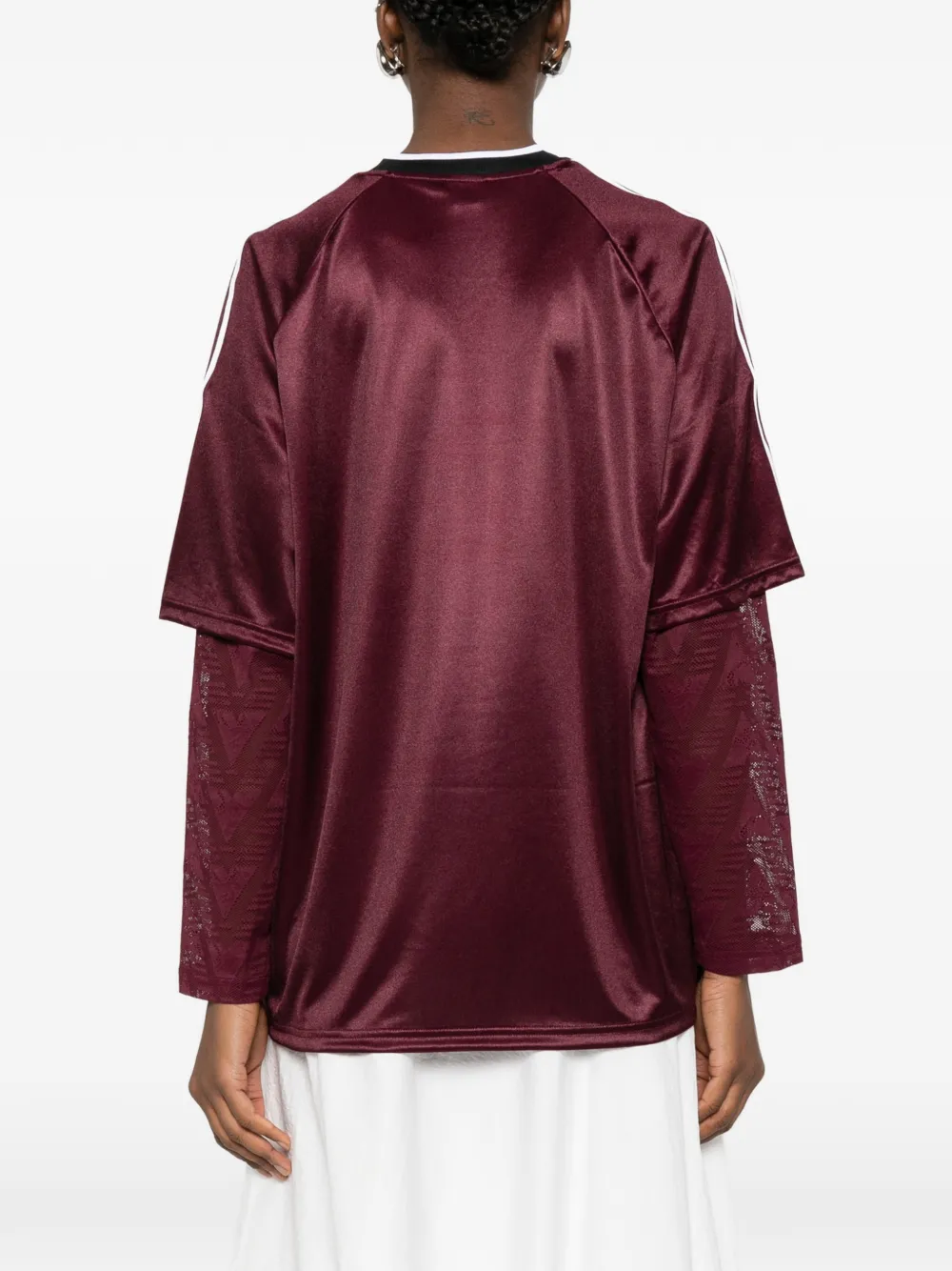 adidas Gestreepte top Rood