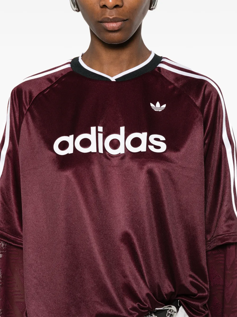 adidas Gestreepte top Rood