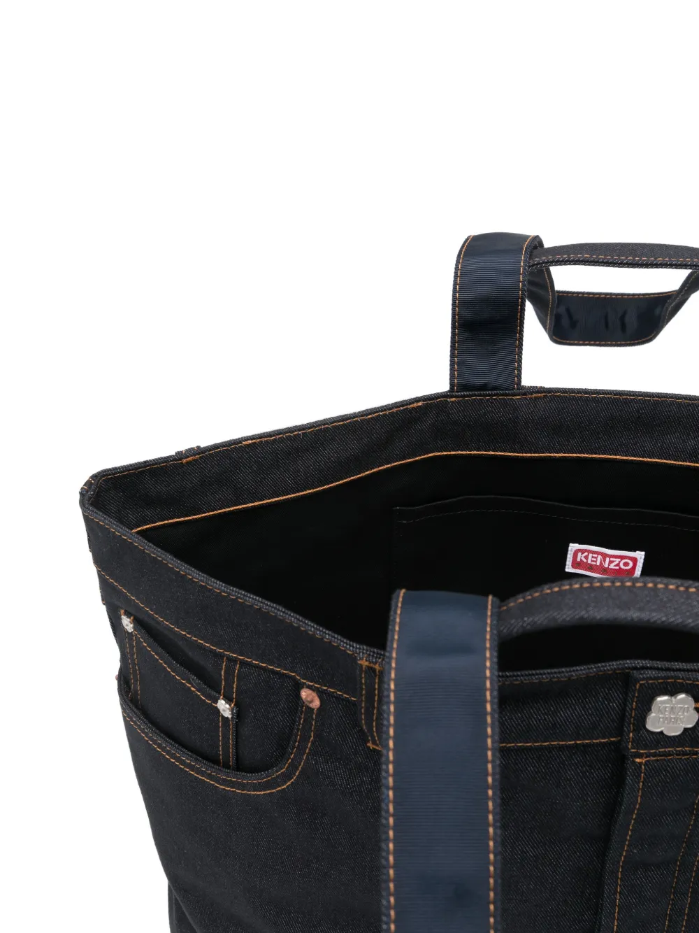Kenzo Shopper met bloemapplicatie Blauw
