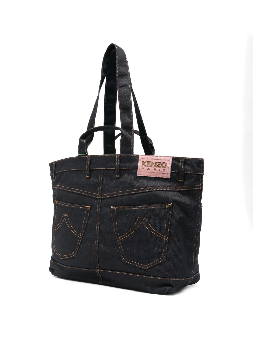 Kenzo Shopper met bloemapplicatie Blauw