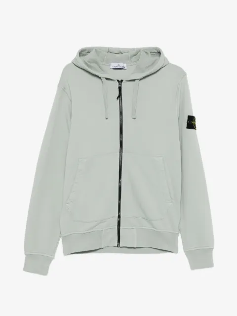 Stone Island hoodie con distintivo y cierre