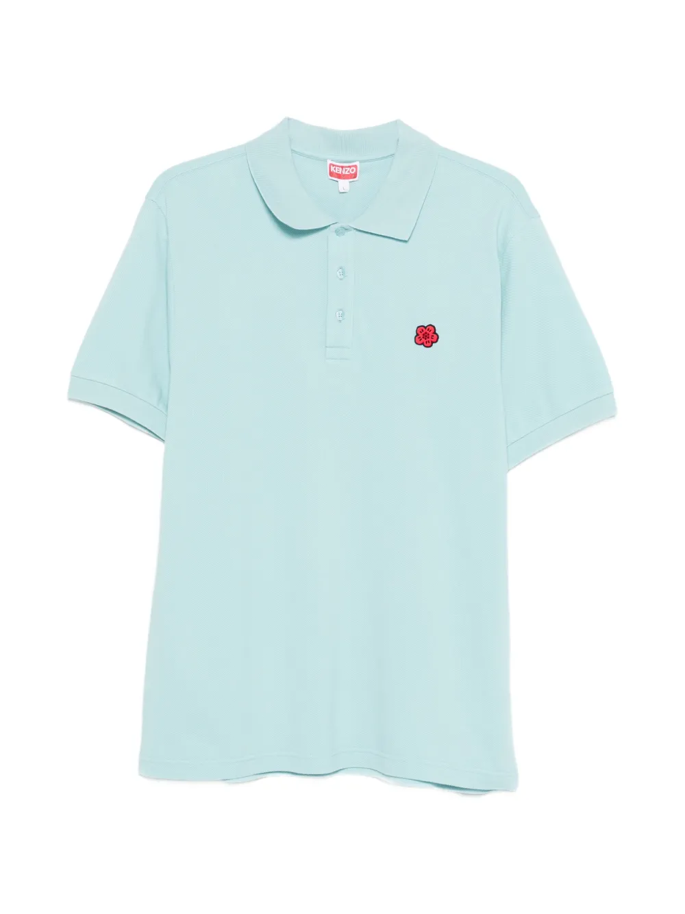 Kenzo floral-patch polo shirt - Blu