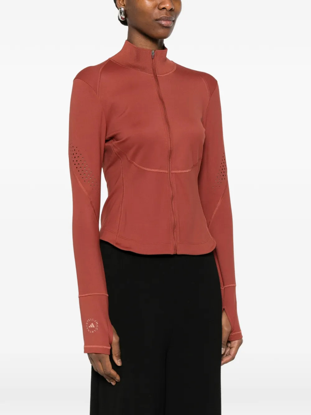 adidas by Stella McCartney Jack met geperforeerd detail Bruin