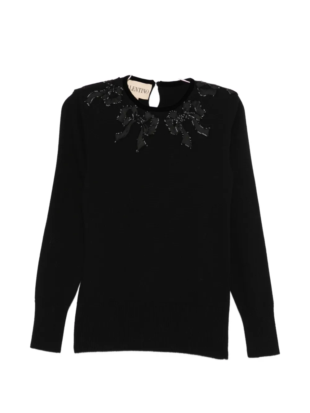 Valentino Garavani bow embellished sweater - Nero