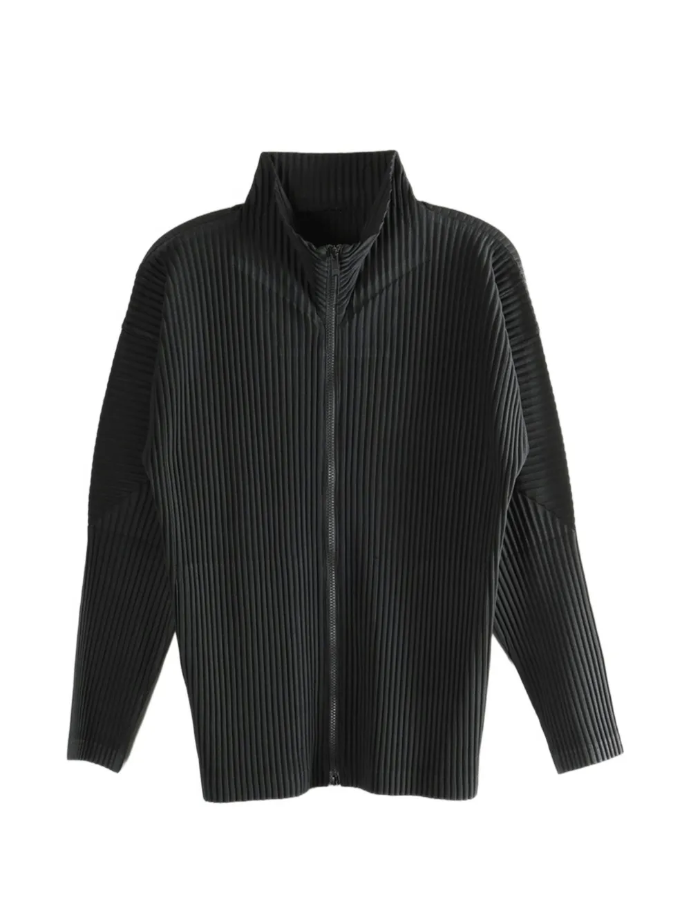 Homme Plissé Issey Miyake zip-fastening pleated coat - Nero