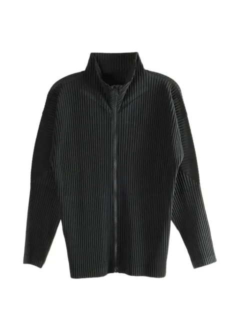 Homme Plissé Issey Miyake zip-fastening pleated coat