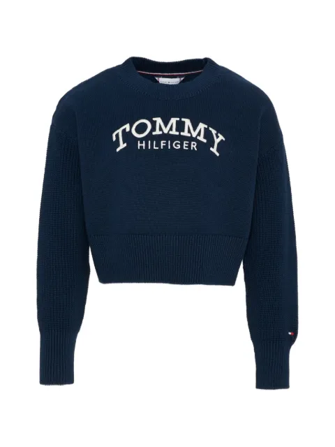 Tommy Hilfiger Junior logo crew-neck sweater