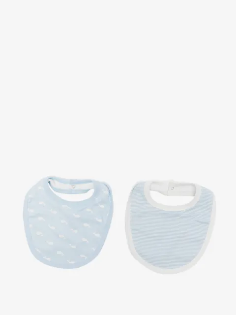 Petit Bateau (set of two) whale striped bib
