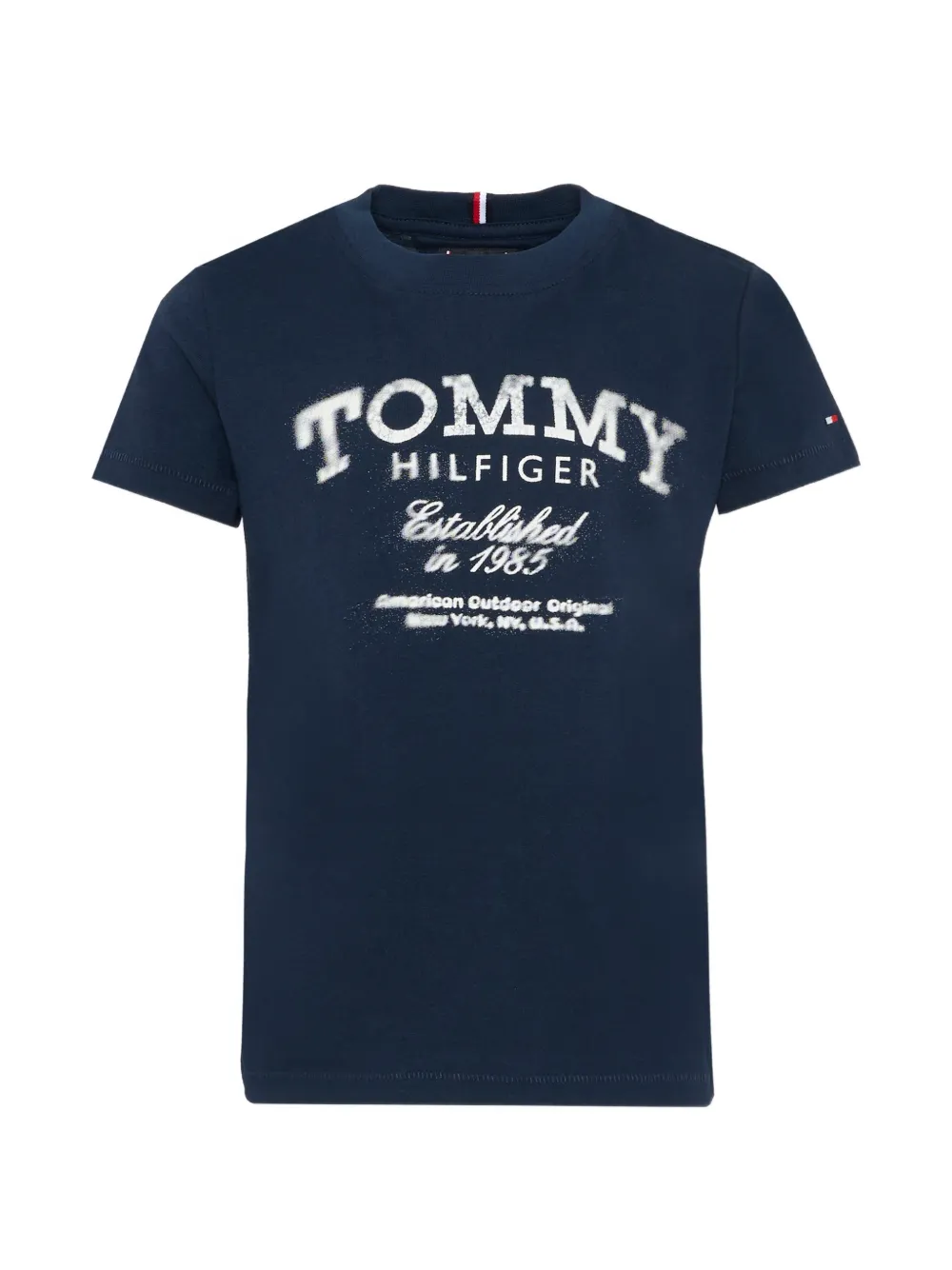 Tommy Hilfiger Junior logo cotton T-shirt - Blu