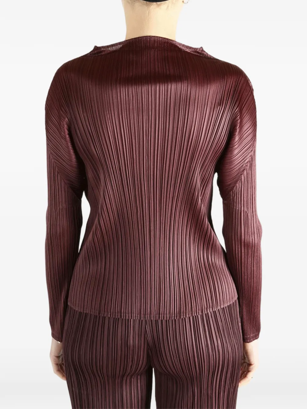 Pleats Please Issey Miyake Geplooide top Rood