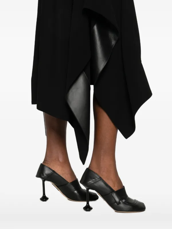 LOEWE ベルトループ レザースカート | ブラック | FARFETCH JP