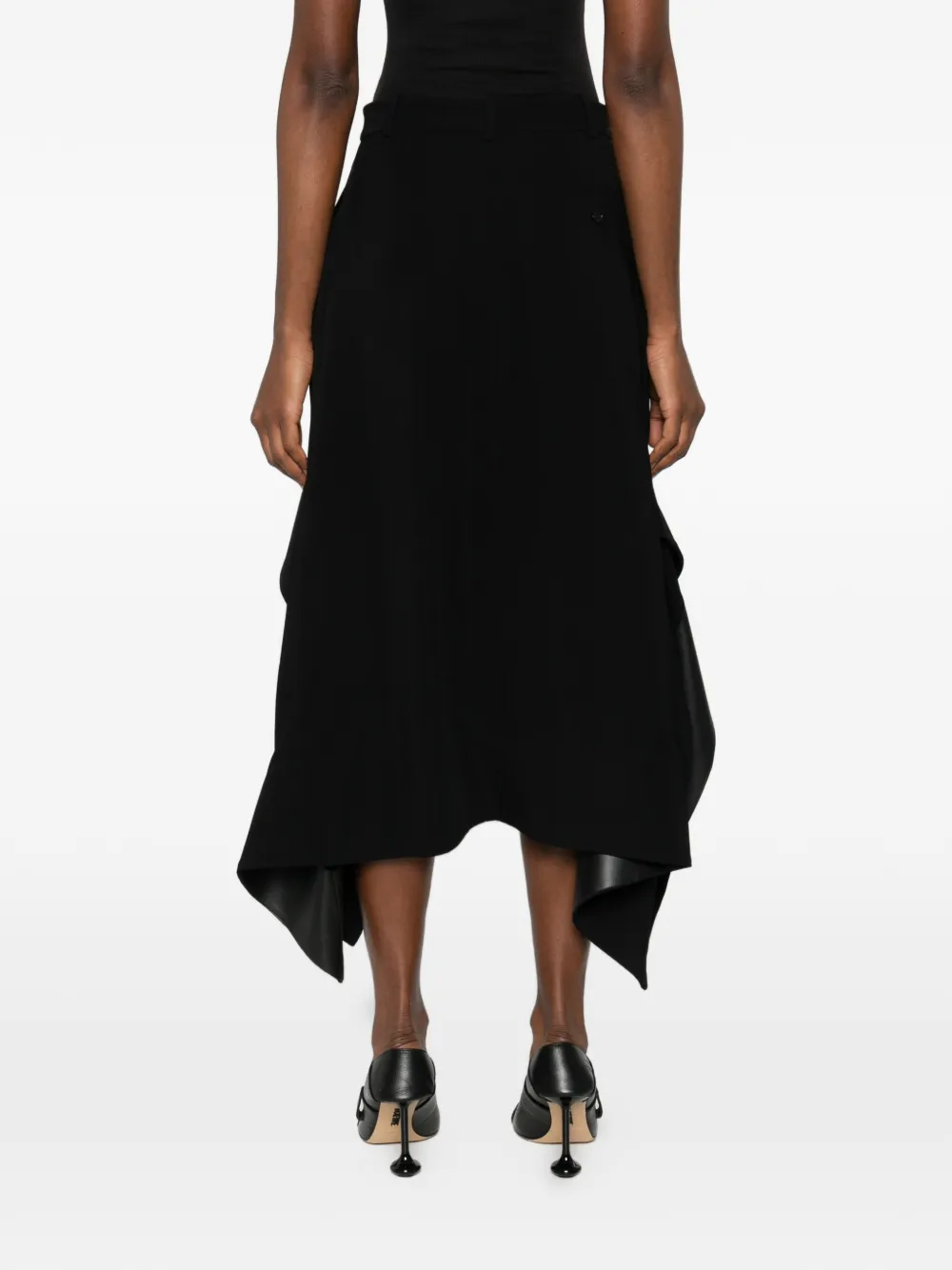 LOEWE ベルトループ レザースカート | ブラック | FARFETCH JP