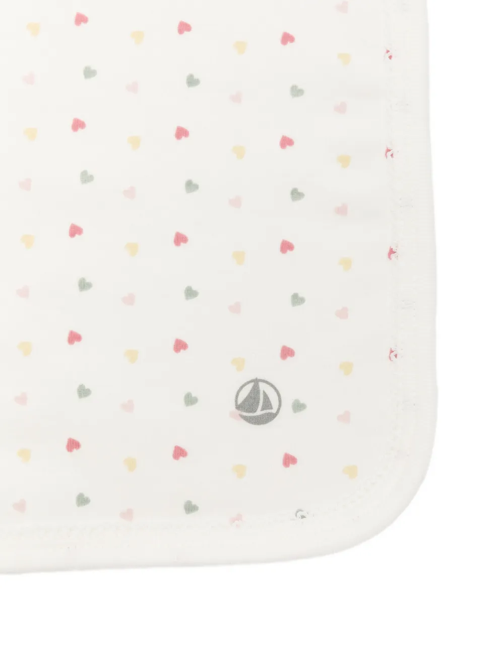  Petit Bateau Heart-print Bib - White 