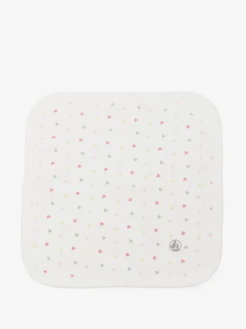 Petit Bateau heart-print bib