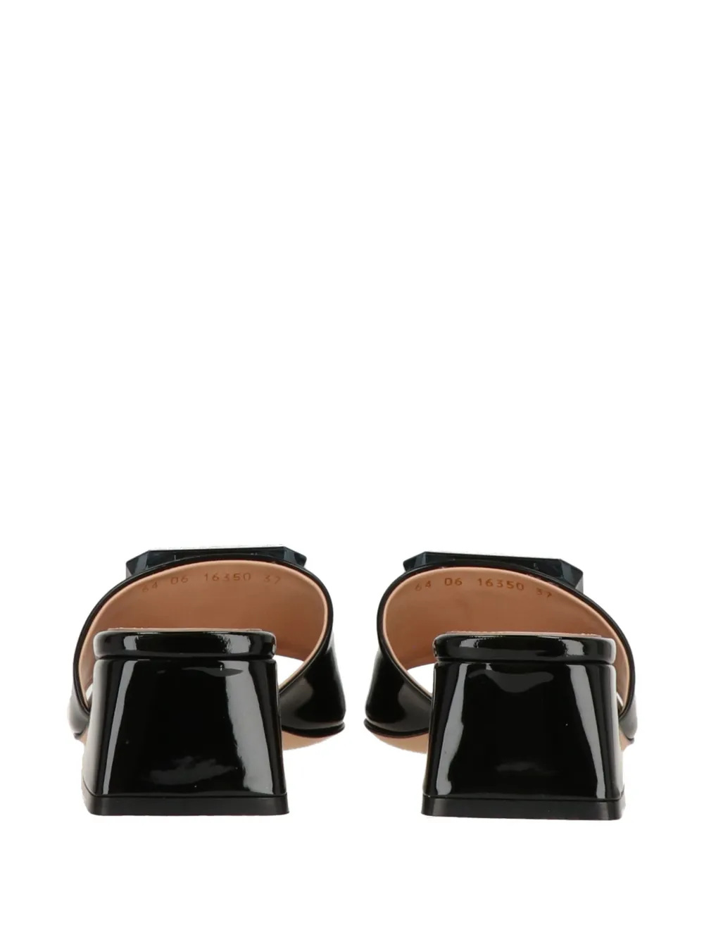Gianvito Rossi stone-embellishment sandals Zwart