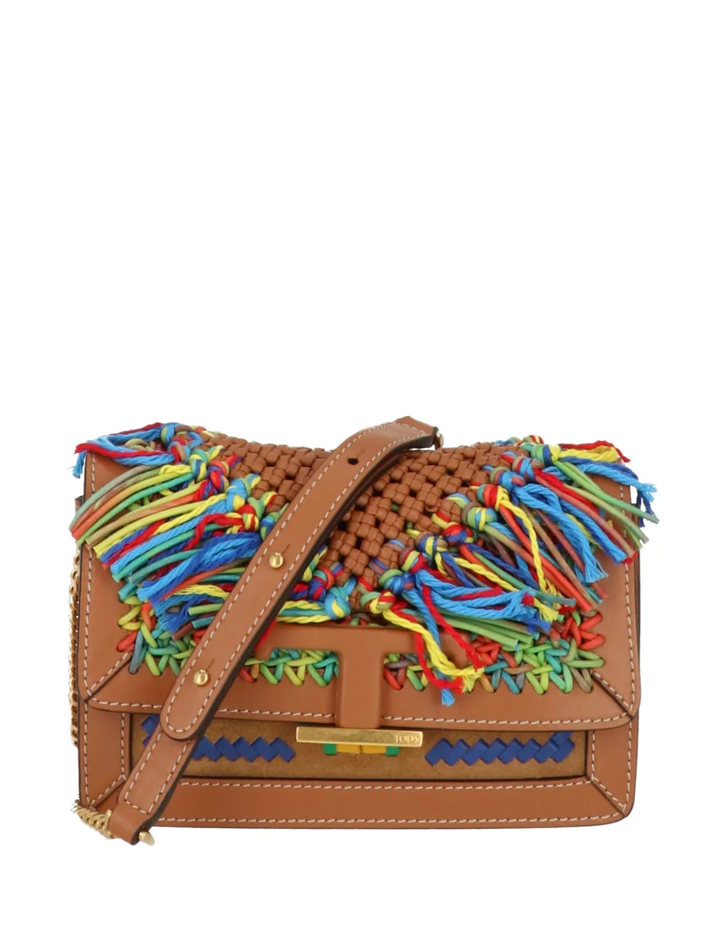 Tod's woven shoulder bag - Marrone