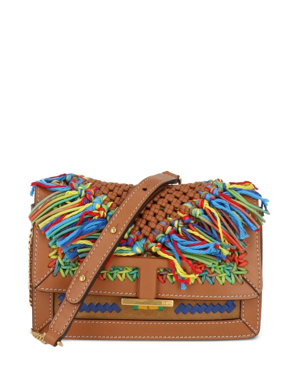 Tod's woven shoulder bag - Marrone