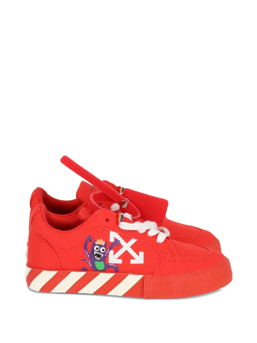 Off-White Kids monster-graphic sneakers Rood