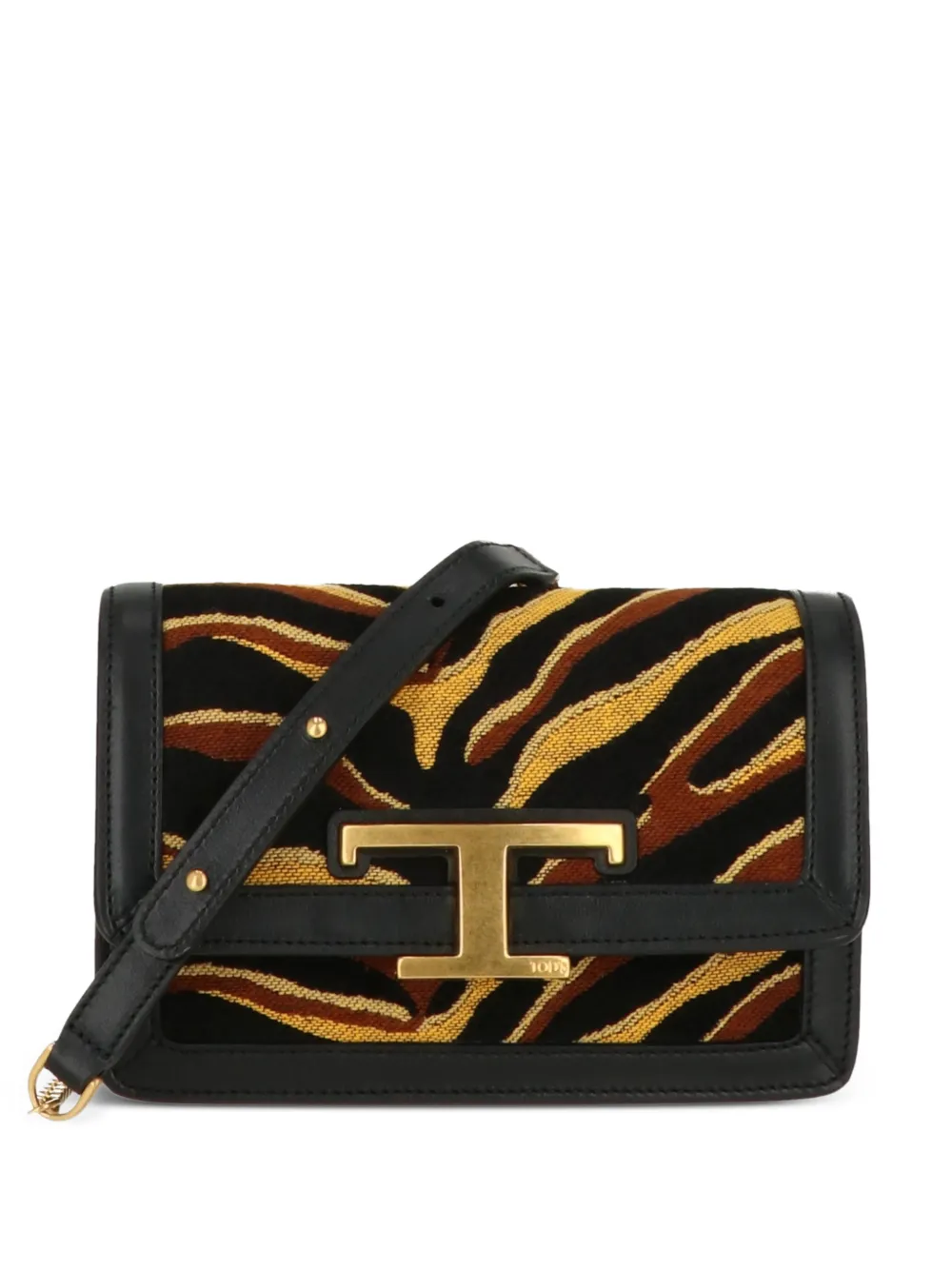 Tod's animal-print shoulder bag - Nero