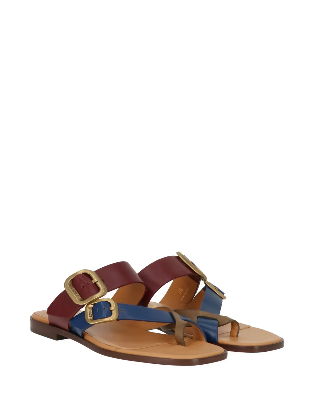 Tod's buckle-fastening leather sandals Bruin