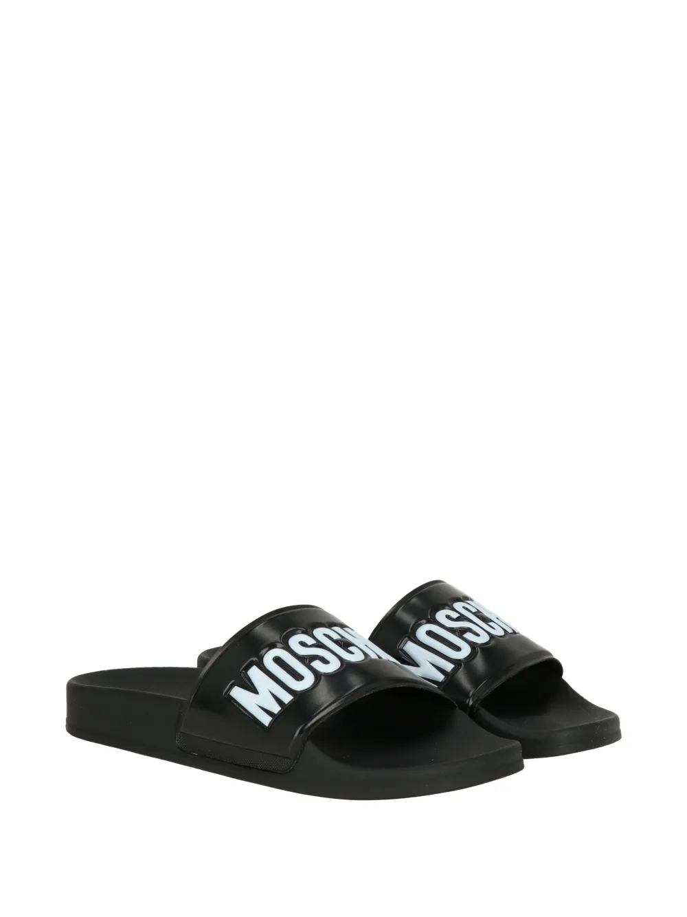 Moschino logo-lettering slides Zwart