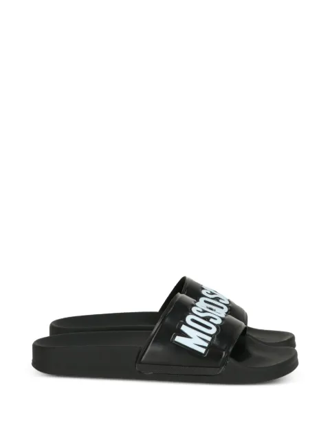 Moschino logo-lettering slides