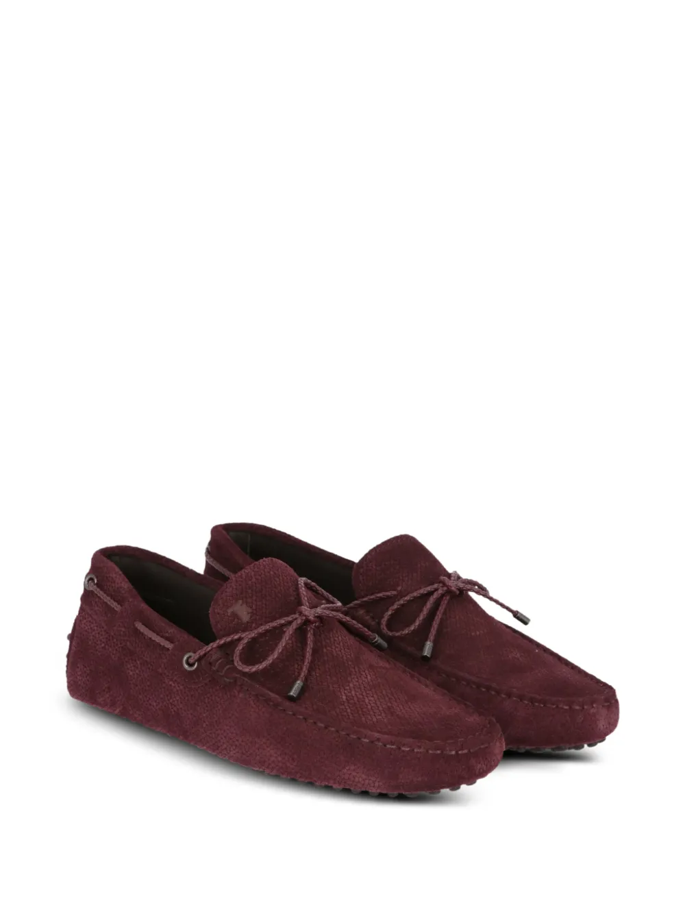 Tod's Suède loafers met strik detail Rood